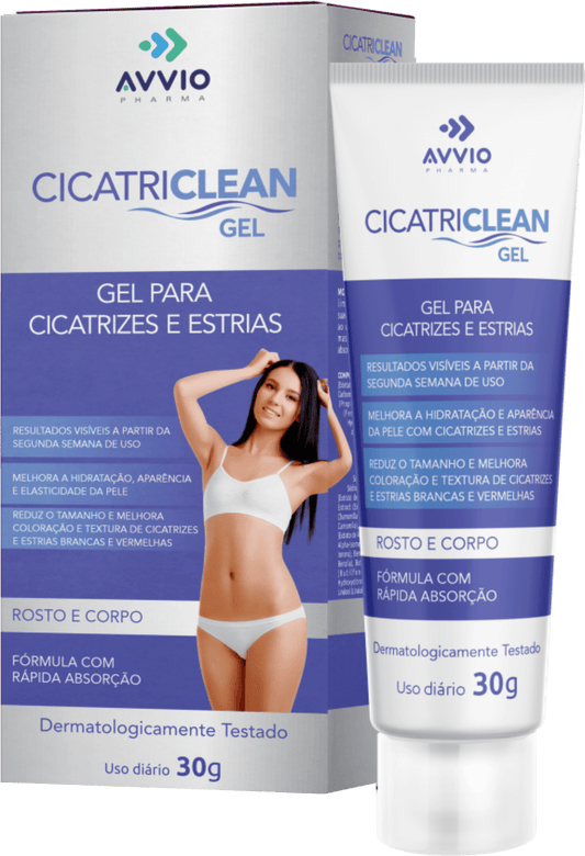 Gel Cicatriclean Cicatrização Rápida AVVIO Cuidado com a Pele - 30g - Macrofarma