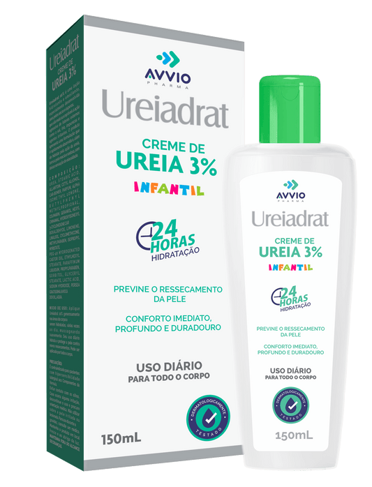 Loção Ureiadrat Ureia 3% Hidratação Suave AVVIO Cuidado com a Pele - 150ml - Macrofarma