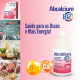 Abcalcium Suplemento B12 Fortalecimento Ósseo Airela Cálcio - 240ml - Macrofarma