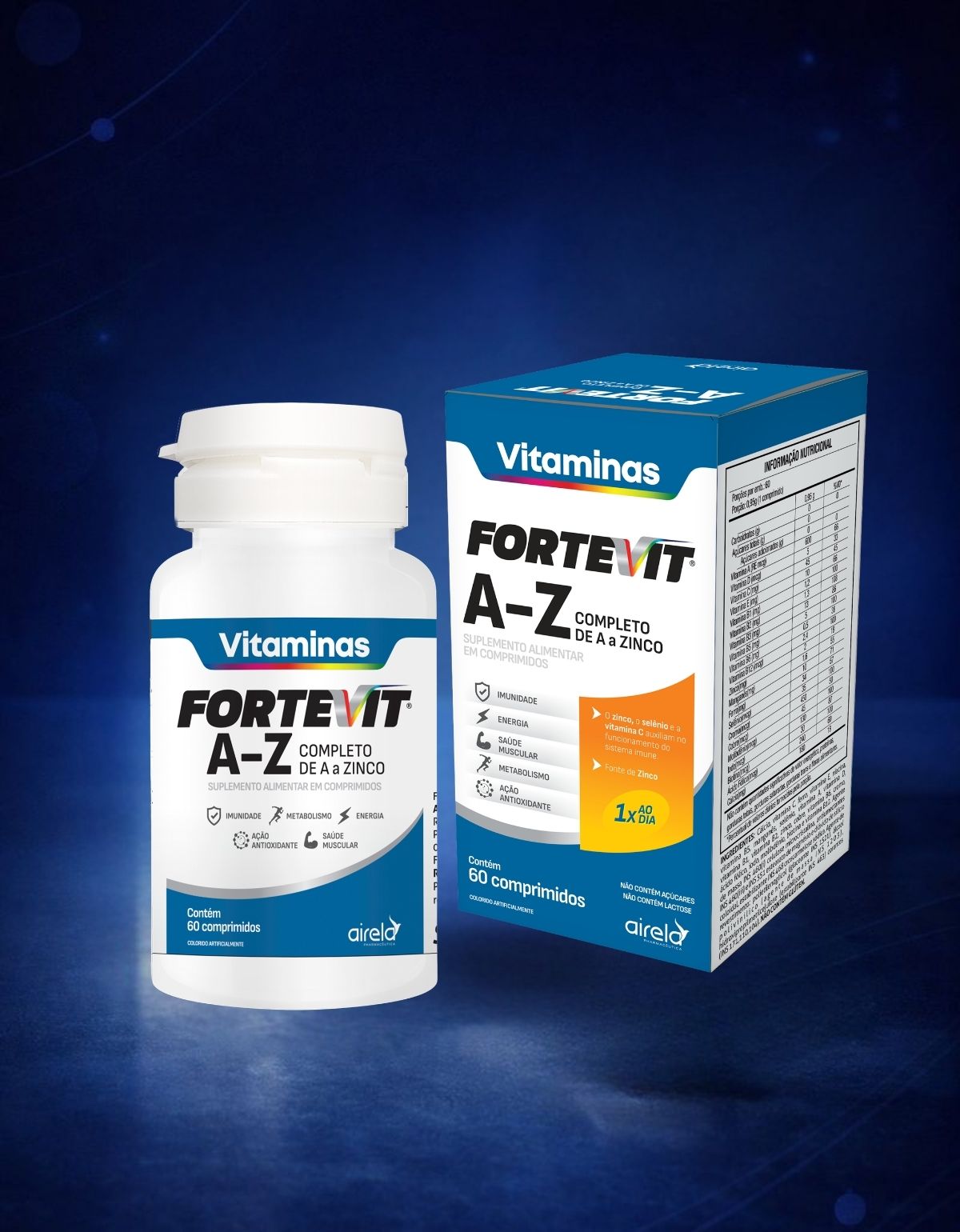 Fortevit Comprimidos Multivitamínico Airela Vitaminas - 60 Comprimidos