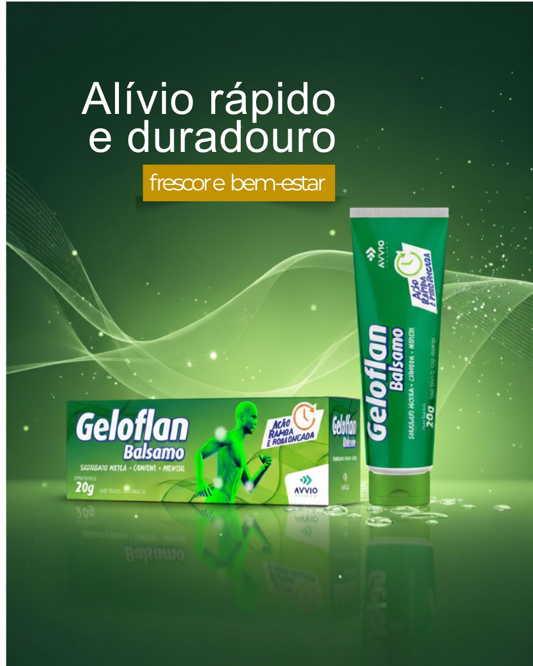 Geloflan Bálsamo Alívio Dores Musculares AVVIO Bem-estar - 20g