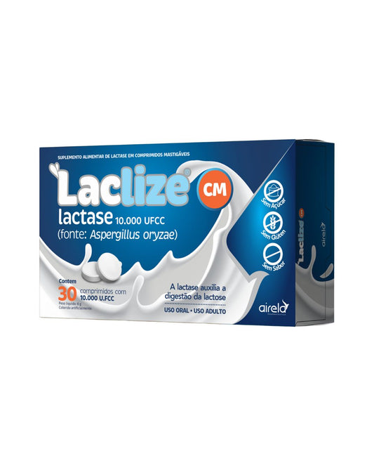 Laclize Comprimidos Digestão da Lactose Airela Lactase - 30 Comprimidos Mastigáveis