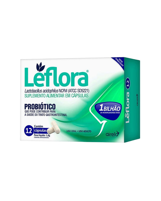 Leflora Probiótico Equilíbrio Intestinal Airela Lactobacillus - 12 Cápsulas