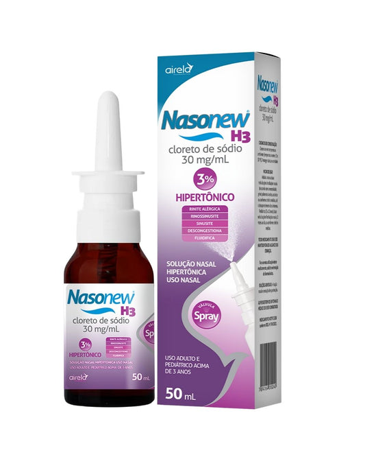 Nasonew Solução H3 Desobstrução Nasal Airela Hipertônica - 50ml