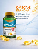 Ômega 3 Suplemento Saúde Cardiovascular Airela EPA DHA - 120 Cápsulas