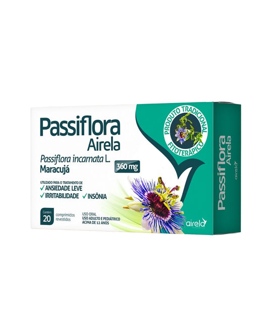 Passiflora Comprimidos Relaxamento Natural Airela Calmante - 20 Unidades