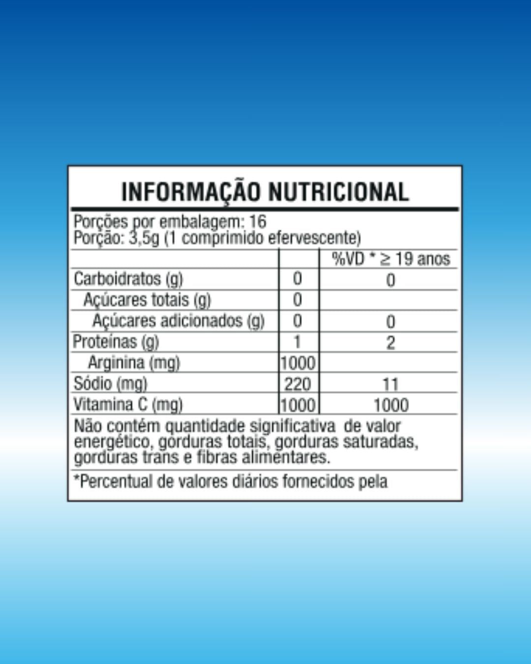 VITAXONFOR C + Arginina – Energia, Imunidade e Ação Antioxidante – 16 Comprimidos Efervescentes – Sabor Laranja