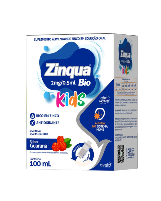 Zinqua Solução Kids Fortalecimento Imunológico Airela Zinco - 100ml